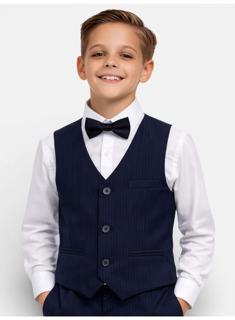 Victor And Jane  Boys 4 Pc Set Blue Waistcoat, Shirt, Trousers & Bow Tie Set for Men | Best Price UAE